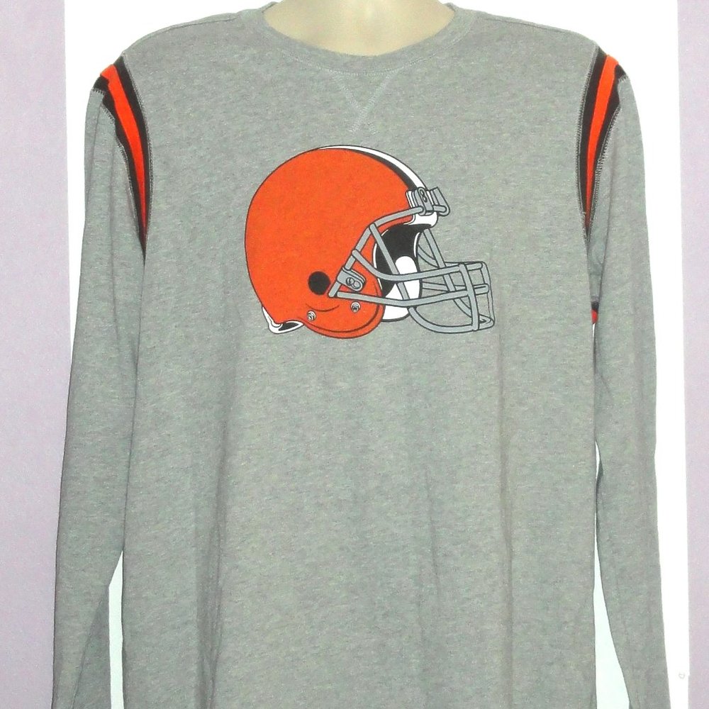 Nike NFL Team Apparel Cleveland Browns Men's Long Sleeve Shirt Size: XL Gray